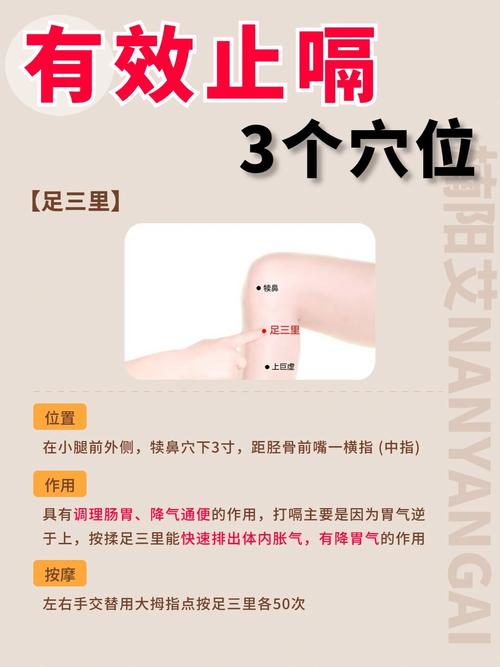 打嗝 放屁 胸痛 穴位