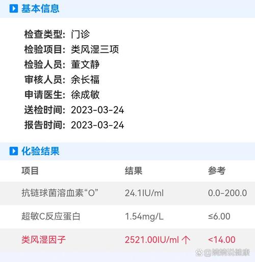 类风湿因子109.9