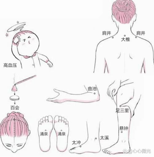 高血压 艾灸 穴位图