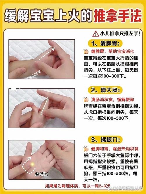 宝宝上火感冒推拿穴位