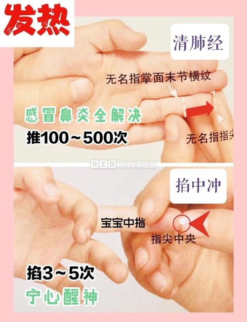 宝宝上火感冒推拿穴位