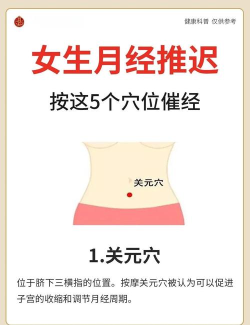 月经没有按时按压穴位