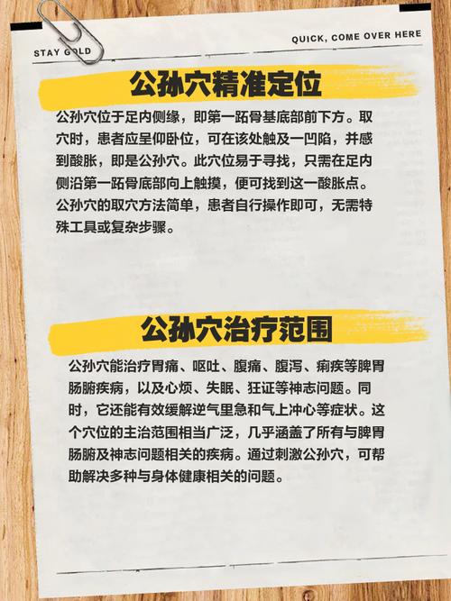 太白 公孙穴位的作用