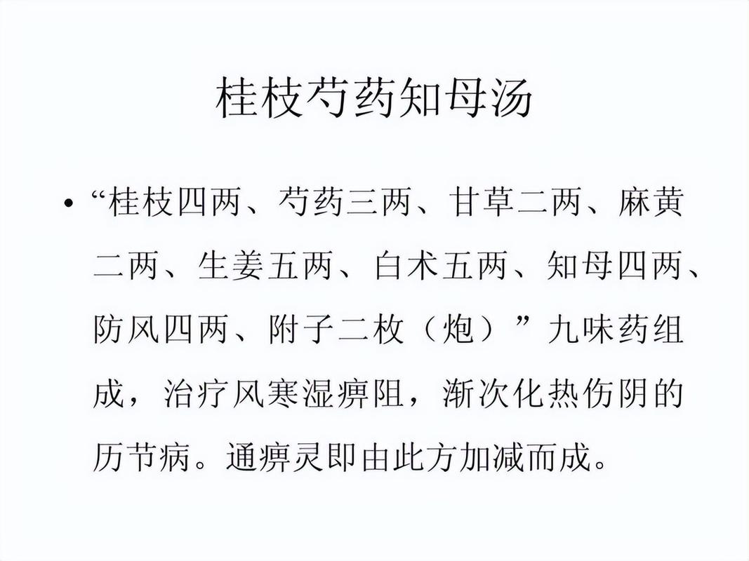 类风湿 桂枝芍药知母汤