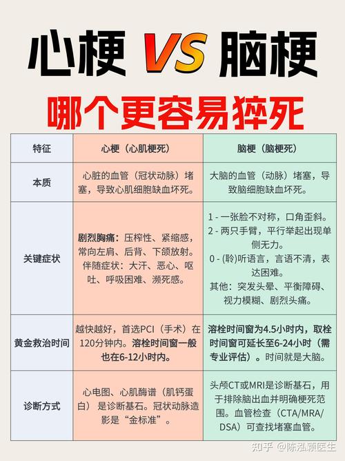 脑梗与心梗肩什么不同