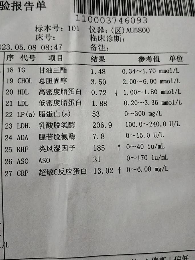 类风湿类风湿因子偏高