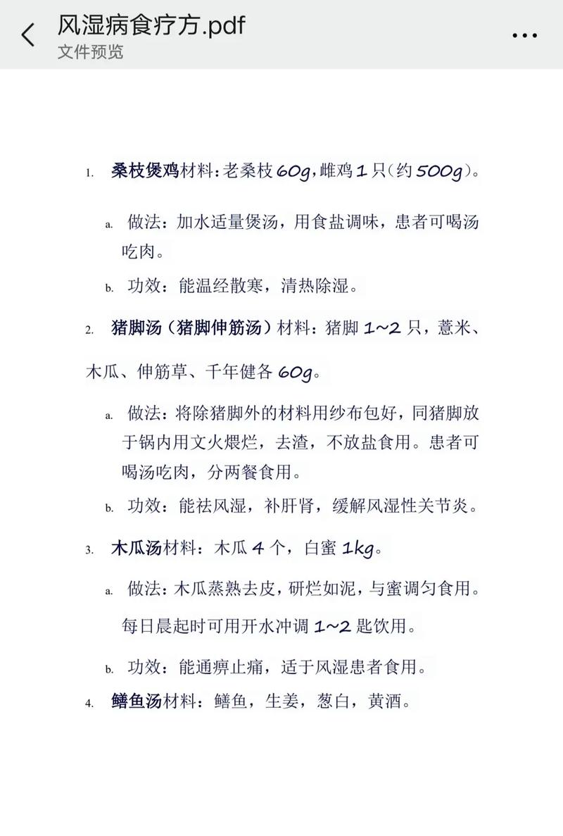 治风湿类风湿药方大全