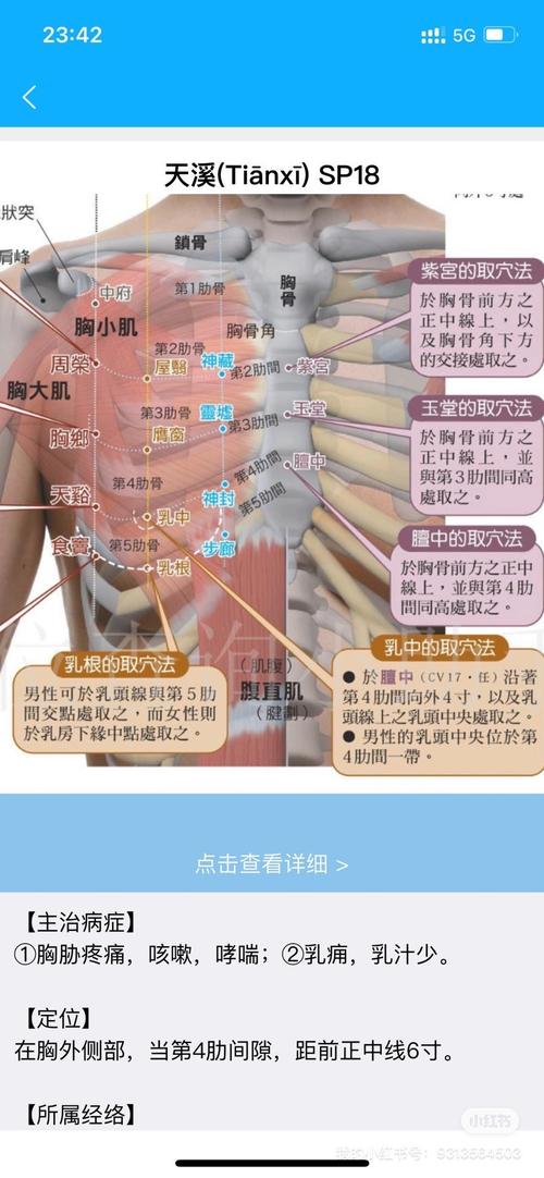 胸肌疼痛穴位制疗法