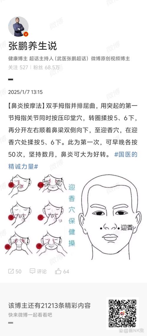 干燥鼻炎的按摩穴位