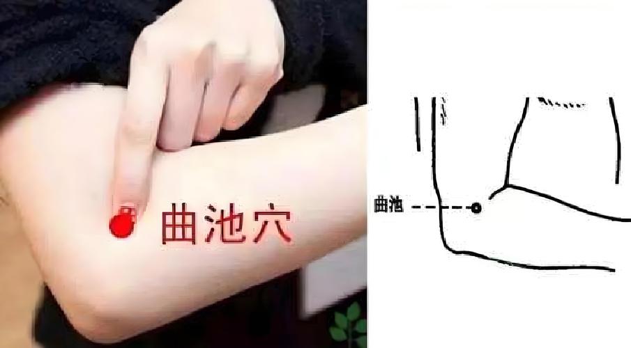 高血压按摩曲池穴位