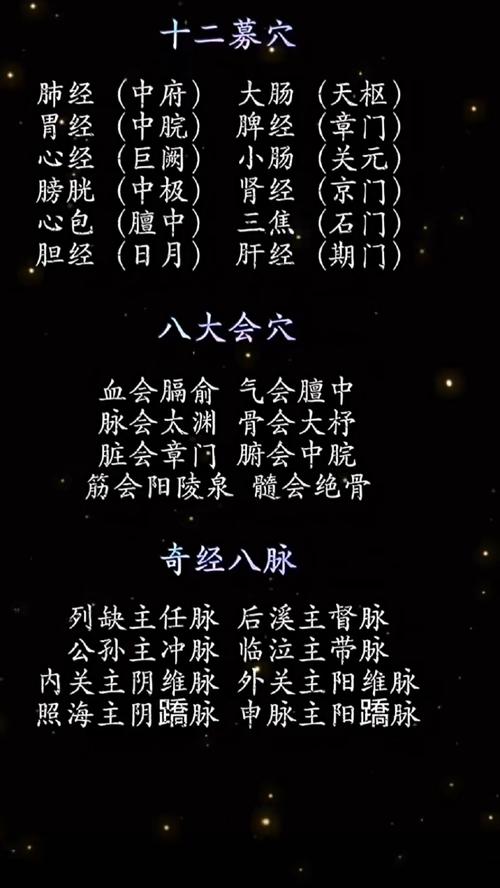 人体主要炁穴位作用