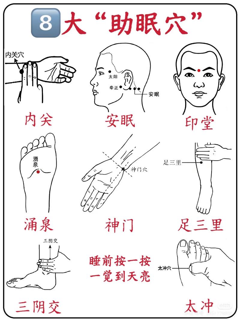 常用改善睡眠穴位图